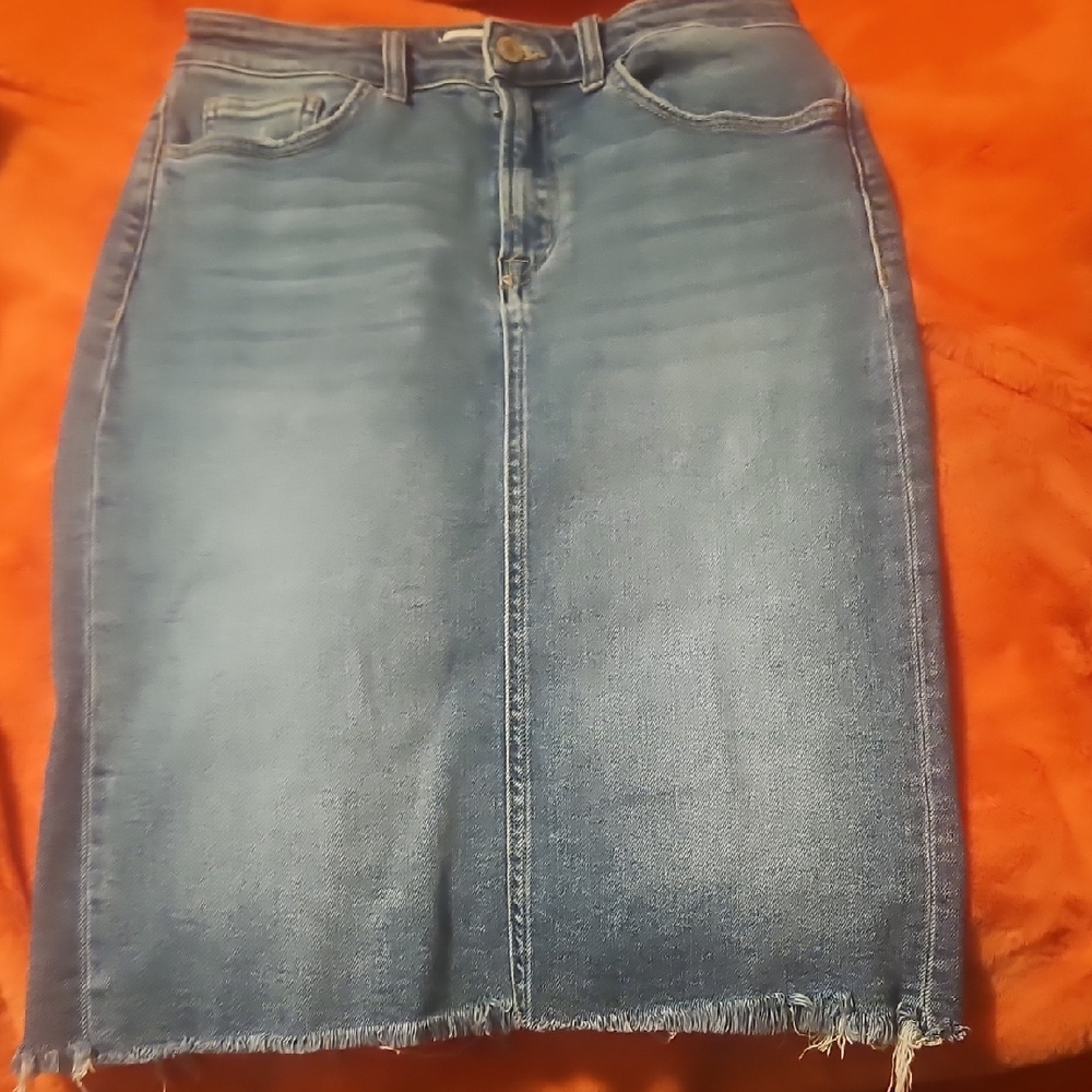 Denim Midi Skirt